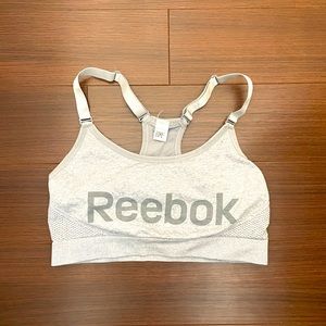 Reebok gray racerback sports bra size small